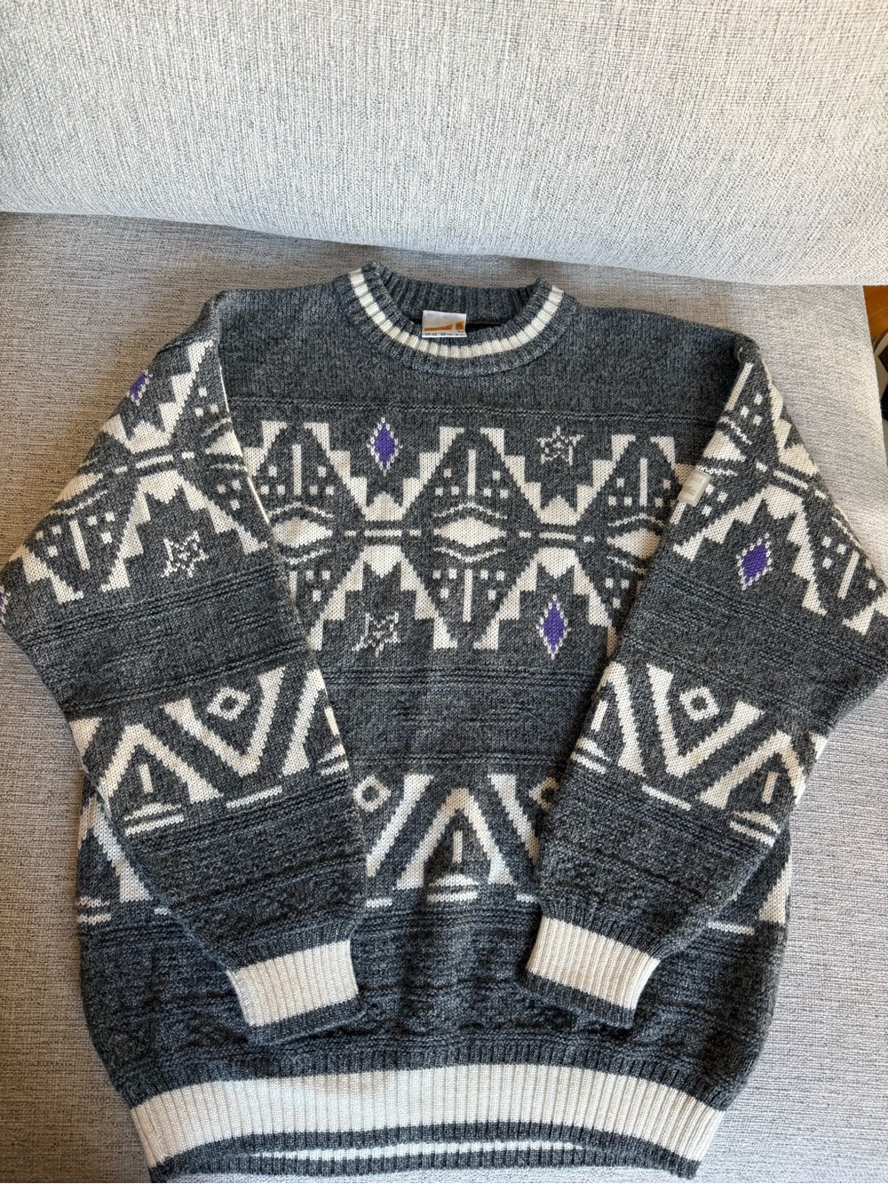 Vintage Mรคsler Austrian Wool Geometric Ski Sweater US 40